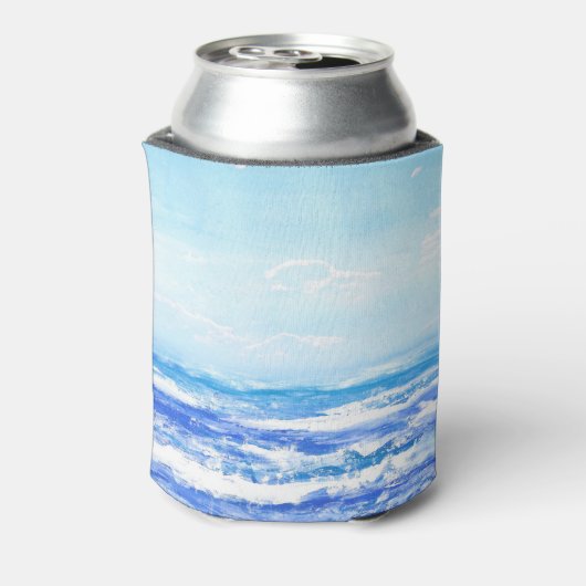 Wasserfarbenwellen Dosenkühler (Kanne Rückseite)