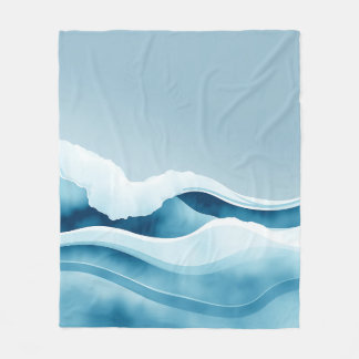 Wasserfarbenwellen Fleecedecke