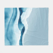 Wasserfarbenwellen Fleecedecke (Vorderseite (Horizontal))
