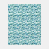 Wasserfarbenwellen Fleecedecke (Vorderseite)