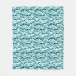 Wasserfarbenwellen Fleecedecke