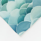 Wasserfarbenwellen Fleecedecke (Ecke)