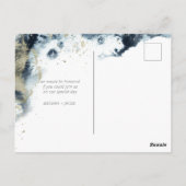 Wasserfarbenwellen Foto Save the Date Postkarte (Rückseite)