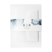 Wasserfarbenwellen Hochzeitsband Einladungsbanderole (Vorderseite Beispiel)