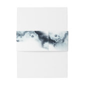 Wasserfarbenwellen Hochzeitsband Einladungsbanderole (Rückseitenbeispiel)