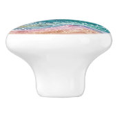 Wasserfarbenwellen Keramikknauf (Seitenansicht)