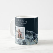 Wasserfarbenwellen Küstenfischerei Save the Date F Kaffeetasse (Vorderseite Links)