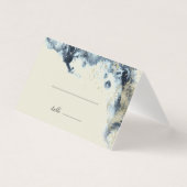 Wasserfarbenwellen Minimalistische Hochzeitskarte (Vorderseite)