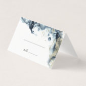 Wasserfarbenwellen Minimalistische Hochzeitskarte (Vorderseite)