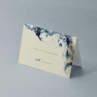 Wasserfarbenwellen Minimalistische Hochzeitskarte