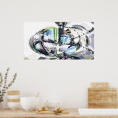 Wasserfarbenwellen Poster (Küche)