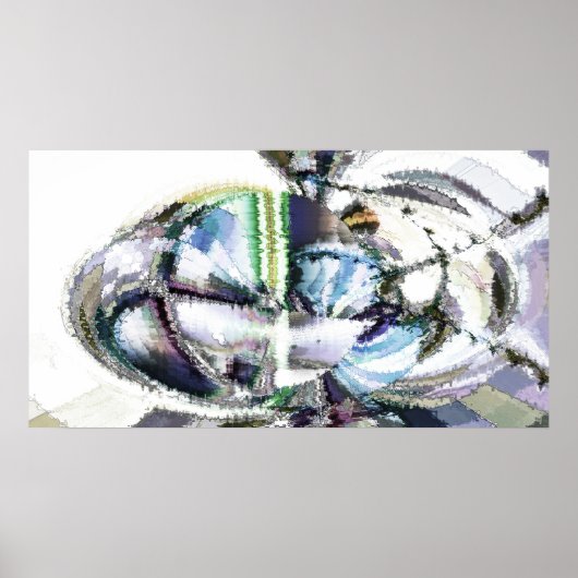 Wasserfarbenwellen Poster (Vorne)