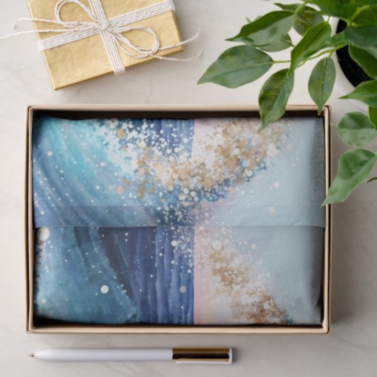 Wasserfarbenwellen Seidenpapier (Geschenk)