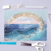 Wasserfarbenwellen Seidenpapier (Handwerk)