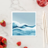 Wasserfarbenwellen Serviette (Beispiel)