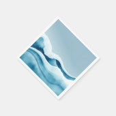Wasserfarbenwellen Serviette (Ecke)