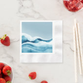 Wasserfarbenwellen Serviette (Beispiel)