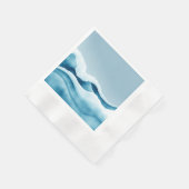 Wasserfarbenwellen Serviette (Ecke)