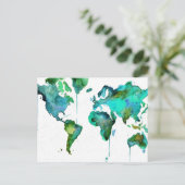 Wasserfarbenwelt der Karte (Stehend Vorderseite)