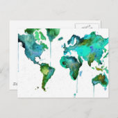 Wasserfarbenwelt der Karte (Vorne/Hinten)