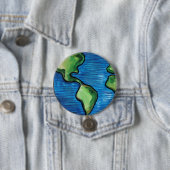Wasserfarbenwelt des Earth Day Artwork Button (Beispiel)