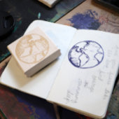 Wasserfarbenwelt des Earth Day Artwork Gummistempel