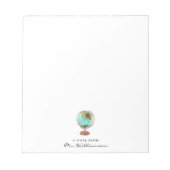 Wasserfarbenwelt | Monogram Teacher Notepad Notizblock (Vorderseite)