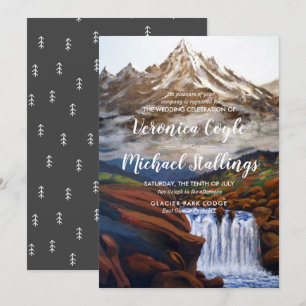 Wasserfarbenwelt Montana Hochzeit Einladung