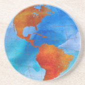 Wasserfarbenwelt Sandstein Untersetzer (Vorne)