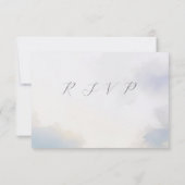 Wasserfarbenwelt Wolken UAWG w Wahlmöglichkeiten RSVP Karte (Rückseite)