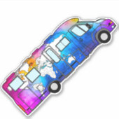 Wasserfarbenweltkarte RV - STICKER (Vorderseite)