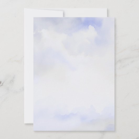 Wasserfarbenwiese Landschaft Einladung zur Hochzei (Rückseite)