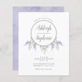 Wasserfarbenwisteria Drop Wedding (Vorne/Hinten)