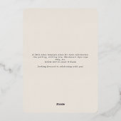 Wasserfarbenwolken Cream Neutral Baby Dusche Gold Folieneinladung (Rückseite)