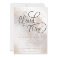 Wasserfarbenwolken | Modernes trendy Brautparty