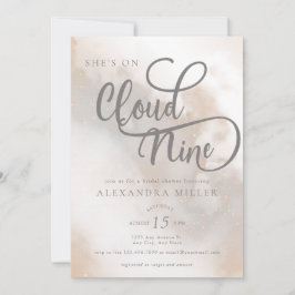 Wasserfarbenwolken | Modernes trendy Brautparty Einladung