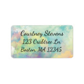 Wasserfarbenwolkenadresse Adressaufkleber (Vorne)