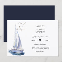 WasserfarbenYacht-Hochzeit