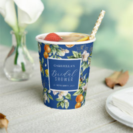 Wasserfarbenzitrus Botanisches Brautparty Pappbecher