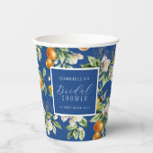 Wasserfarbenzitrus Botanisches Brautparty Pappbecher (Vorderseite)