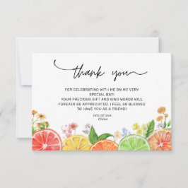 Wasserfarbenzitrus Kleine Süsse Kinderdusche Dankeskarte