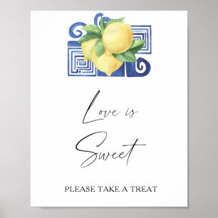 Wasserfarbenzitrus - Liebe ist süß, Leckerei Poster