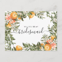 Wasserfarbenzitrus Orchard | Seid meine Bridesmaid