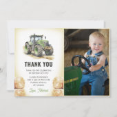 Wasserfarbenzug Geburtstagsparty Foto Dankeskarte (Vorderseite)