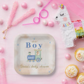 Wasserfarbenzug Kinderdusche Pappteller (Party)