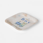 Wasserfarbenzug Kinderdusche Pappteller (Gewinkelt)