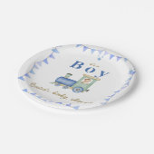 Wasserfarbenzug Kinderdusche Pappteller (Schrägansicht)