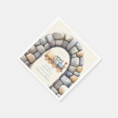 Wasserfarbenzug Kinderdusche Serviette (Ecke)