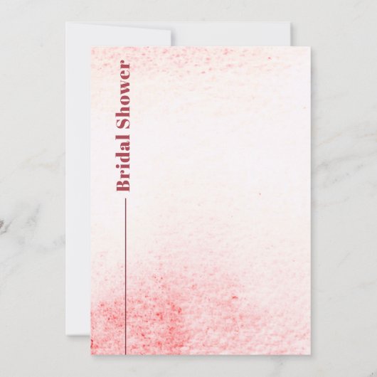 Wasserfarbenzweig und Mond Japandi Brautparty Einladung (Rückseite)