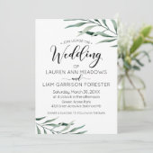 Wasserfarbenzweige - Einladung zur Hochzeit (Stehend Vorderseite)
